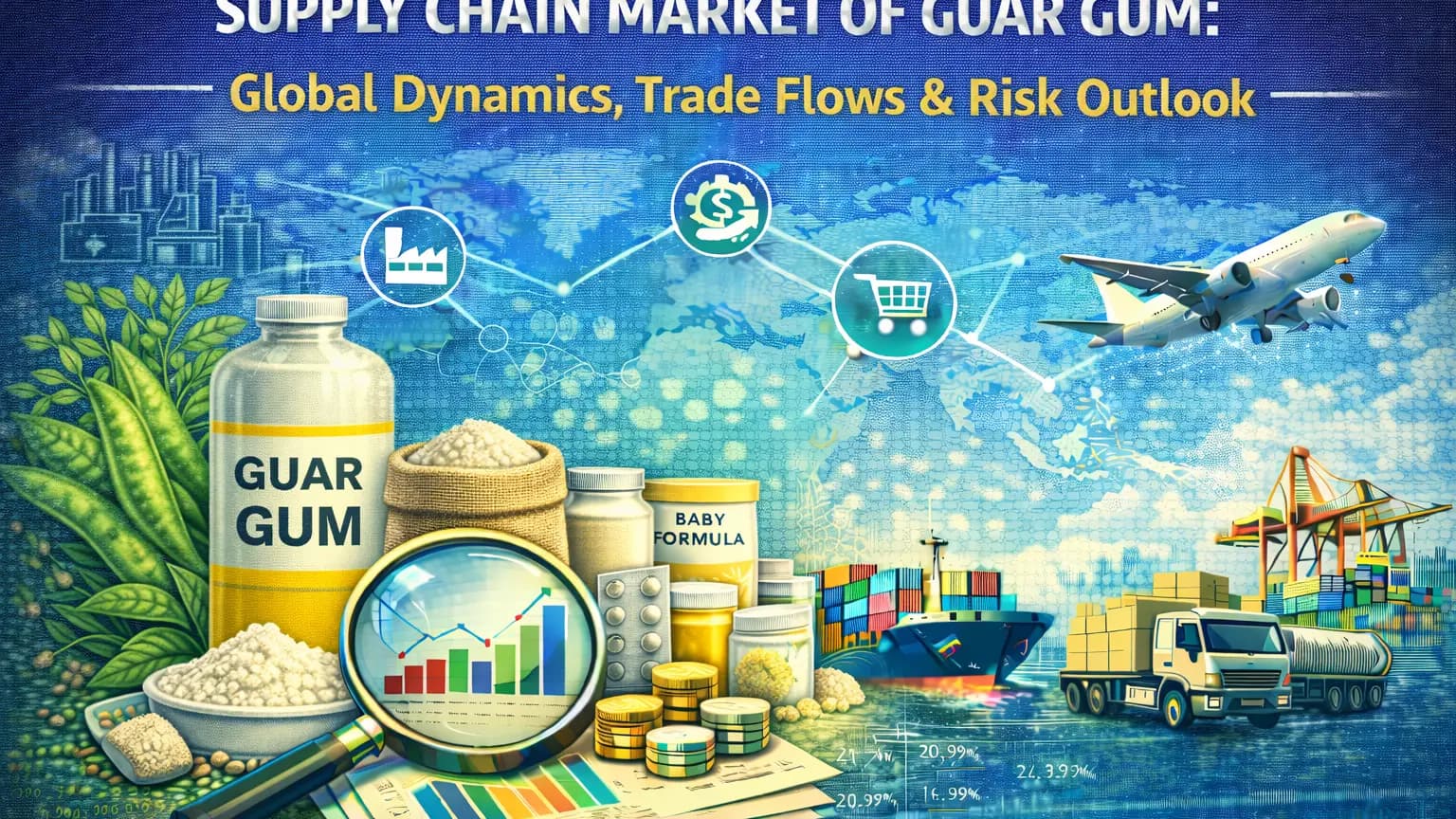 Supply Chain Market ng Guar Gum: Pandaigdigang Dinamika, Daloy ng Kalakalan at Pananaw sa Panganib