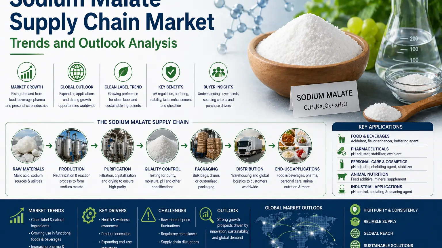 Mga Trend sa Merkado ng Sodium Malate Supply Chain at Pagsusuri sa Outlook
