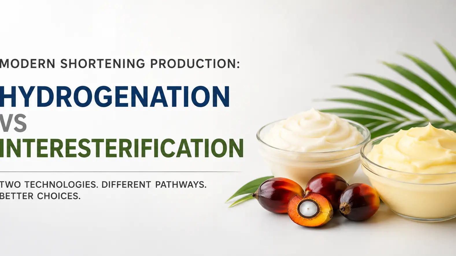 Modern Shortening Production: Hydrogenation vs Interesterification