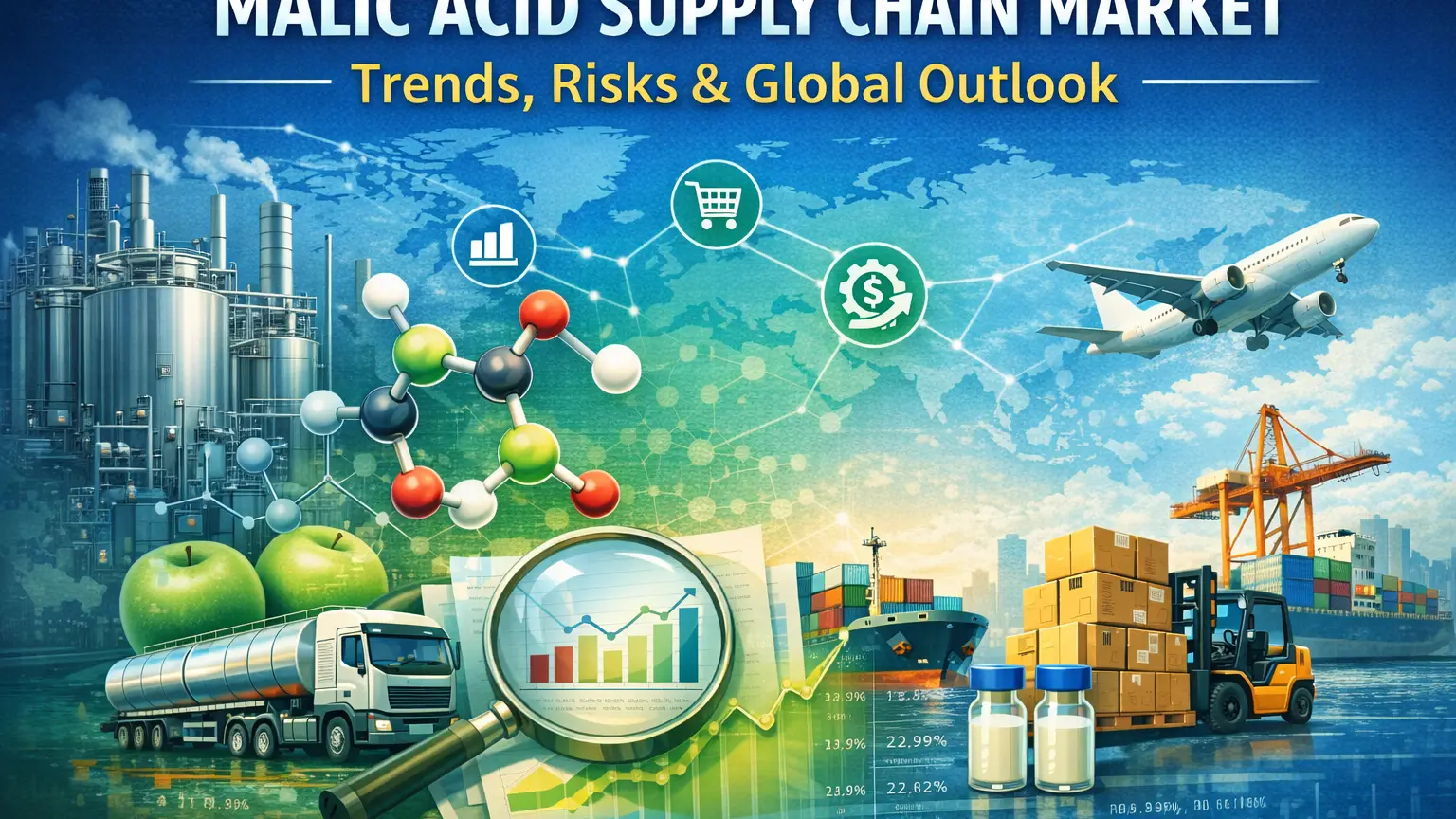 Merkado ng Supply Chain ng Malic Acid 2026: Mga Trend, Panganib at Pandaigdigang Pananaw