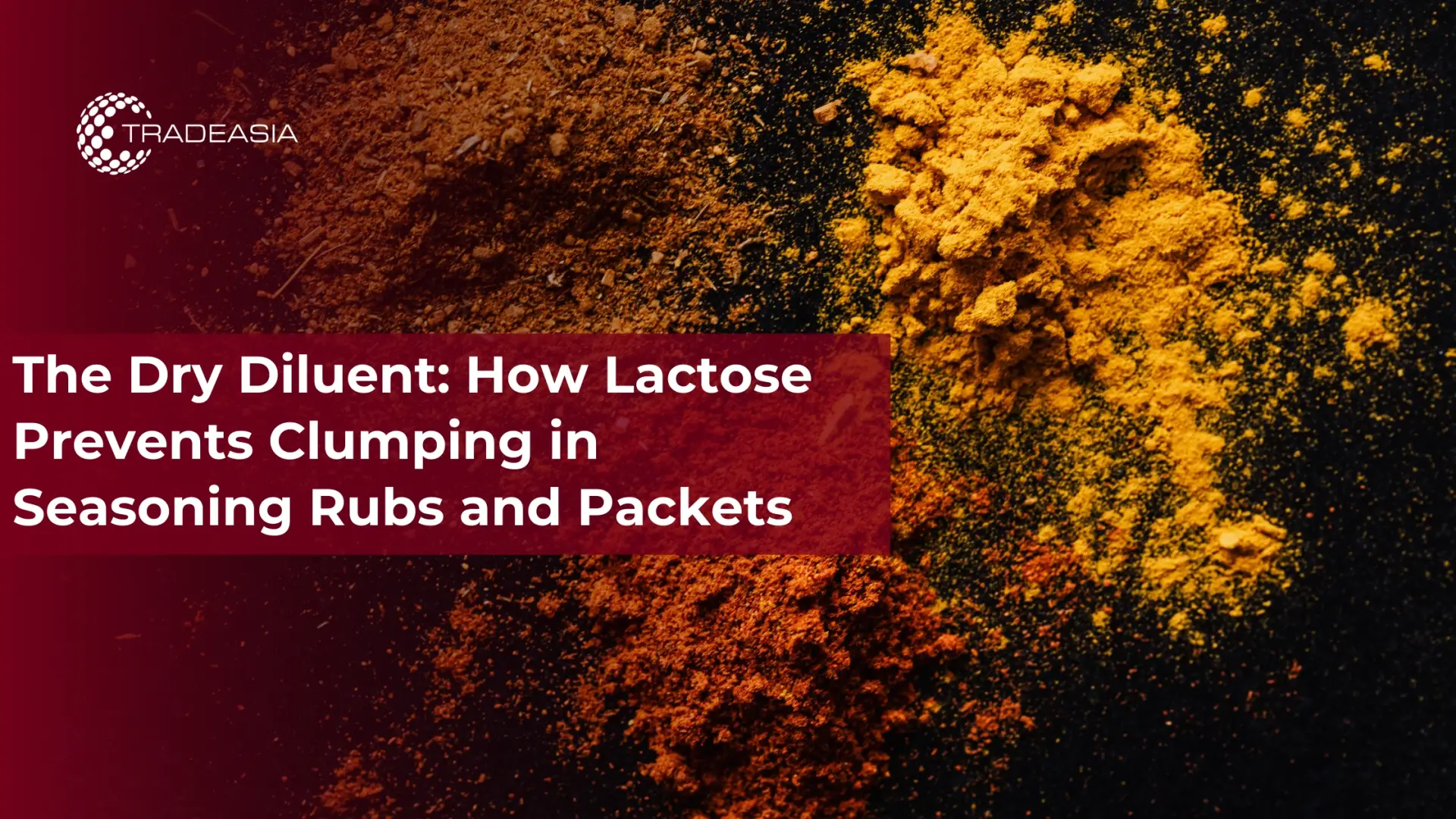 The Dry Diluent: How Lactose Prevents Clumping in Seasoning Rubs and Packets