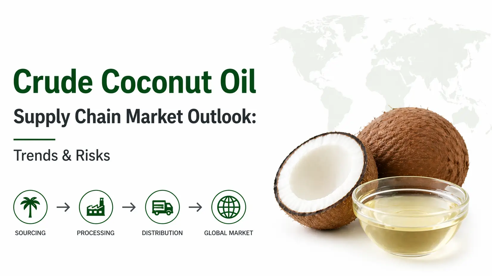 Pananaw sa Market ng Crude Coconut Oil Supply Chain: Mga Trend at Panganib