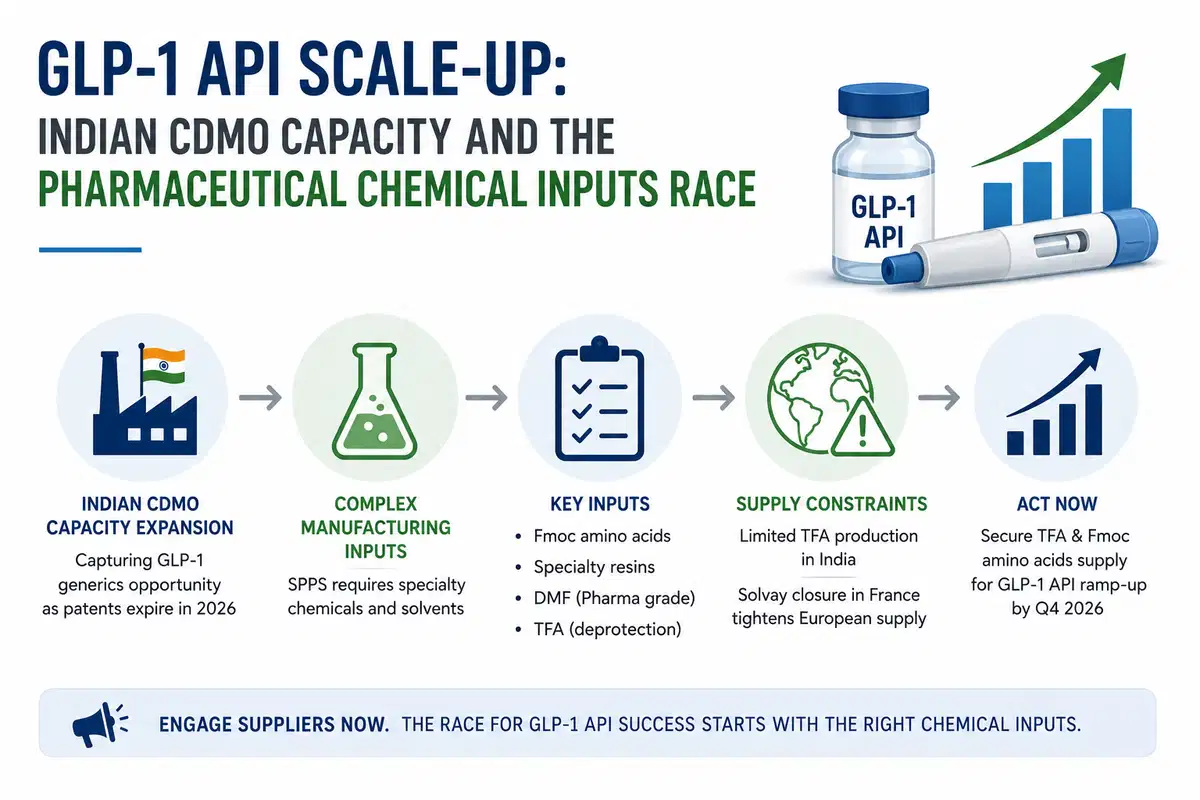 GLP-1 API Scale-Up: Kapasidad ng Indian CDMO at ang Pharmaceutical Chemical Inputs Race